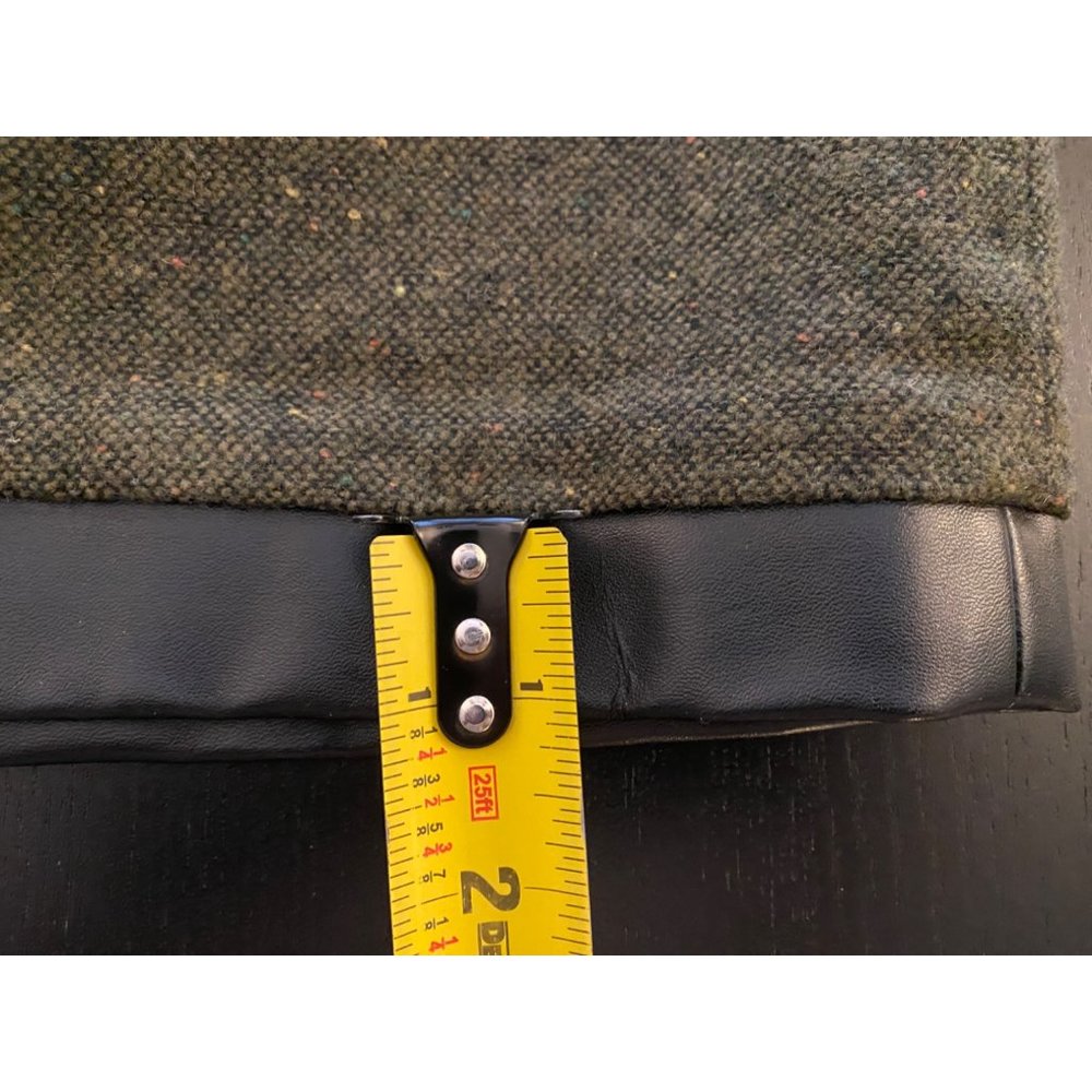 Kensie 16" Mini Skirt Women‎ Size 8 Olive 1" Brown Trim Fall Winter Back Zip - Picture 14 of 15